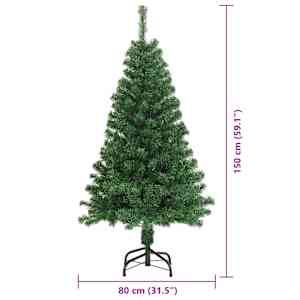 Umělý vánoční stromeček Zelená 150 cm PVC, ocel a plast - obrázek 14