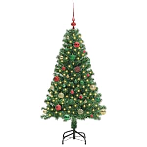 Umělý vánoční stromeček Zelená 150 cm PVC, ocel a plast - obrázek 3