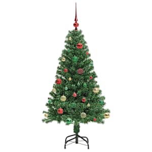 Umělý vánoční stromeček Zelená 150 cm PVC, ocel a plast - obrázek 6