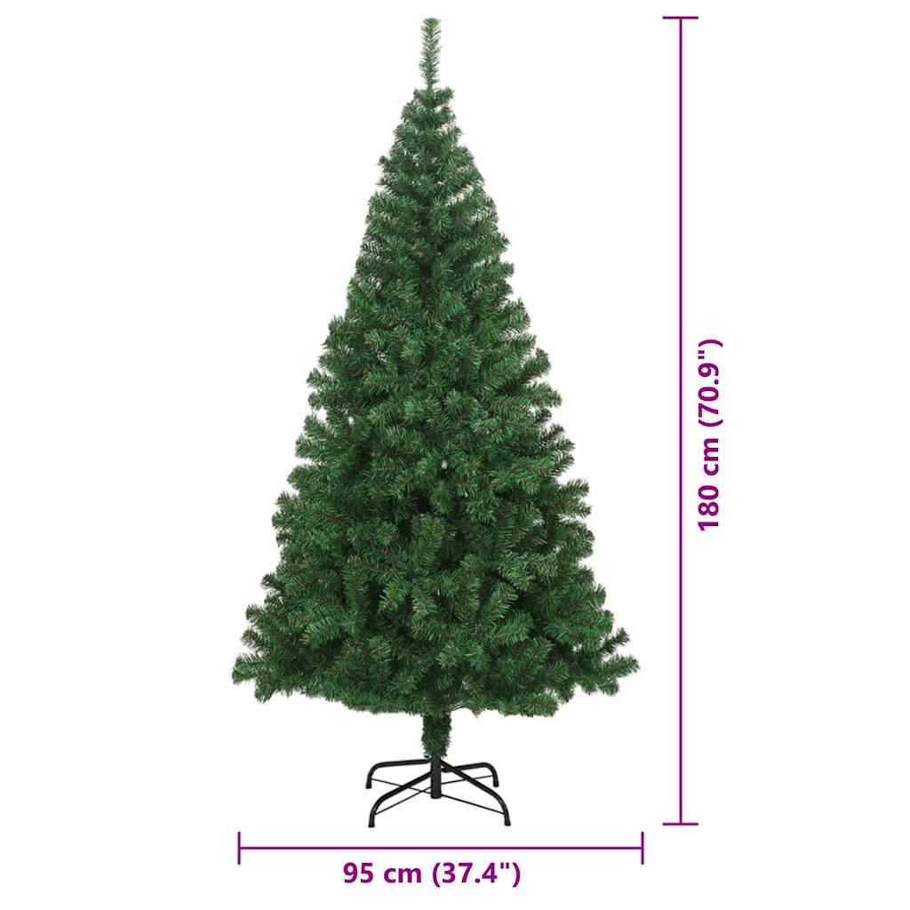 Umělý vánoční stromeček Zelená 180 cm PVC, ocel a plast - obrázek 18
