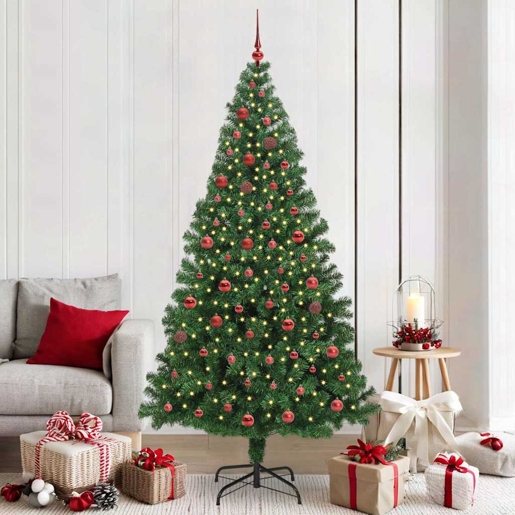 Sapin de Noël artificiel Vert 210 cm PVC, Acier et Plastique