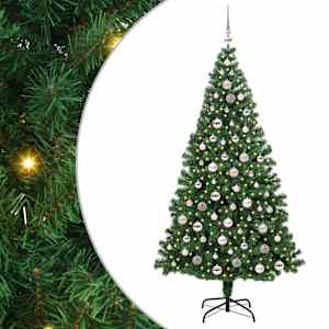 vidaXL Tehisj&otilde;ulupuu Roheline 210 cm PVC ja Teras ja Plast