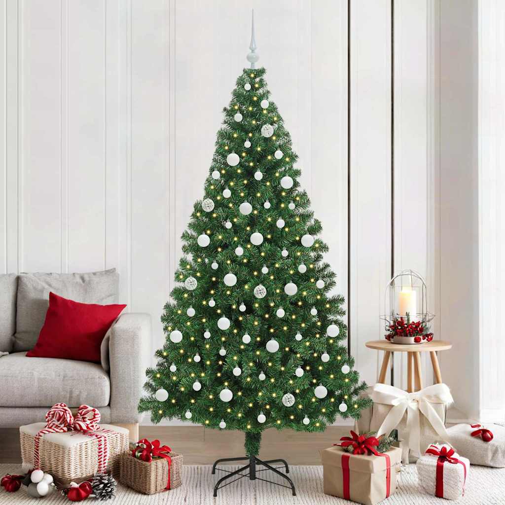 Sapin de Noël artificiel Vert 210 cm PVC, Acier et Plastique