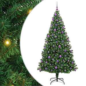 vidaXL Tehisj&otilde;ulupuu Roheline 210 cm PVC ja Teras ja Plast