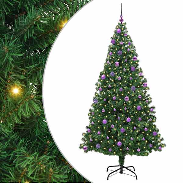 vidaXL Tehisj&otilde;ulupuu Roheline 210 cm PVC ja Teras ja Plast