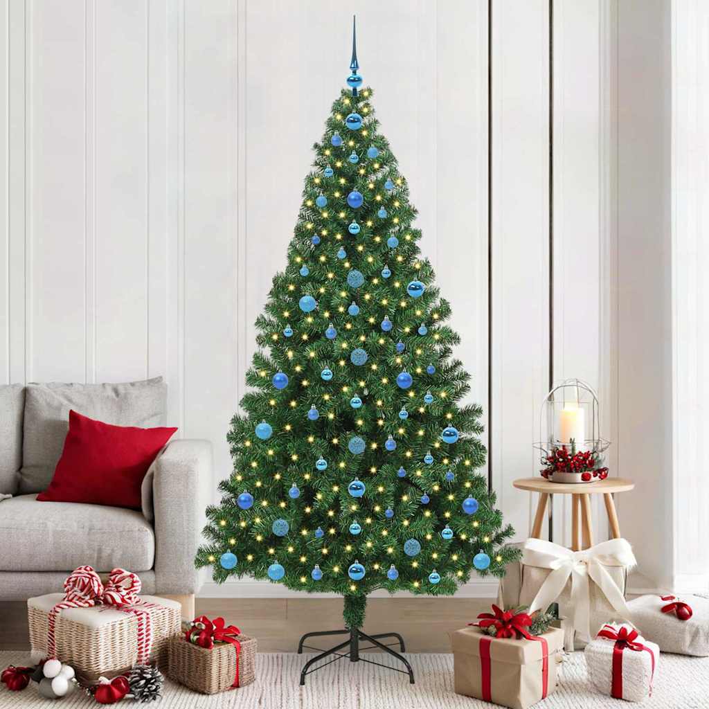 Sapin de Noël artificiel Vert 210 cm PVC, Acier et Plastique