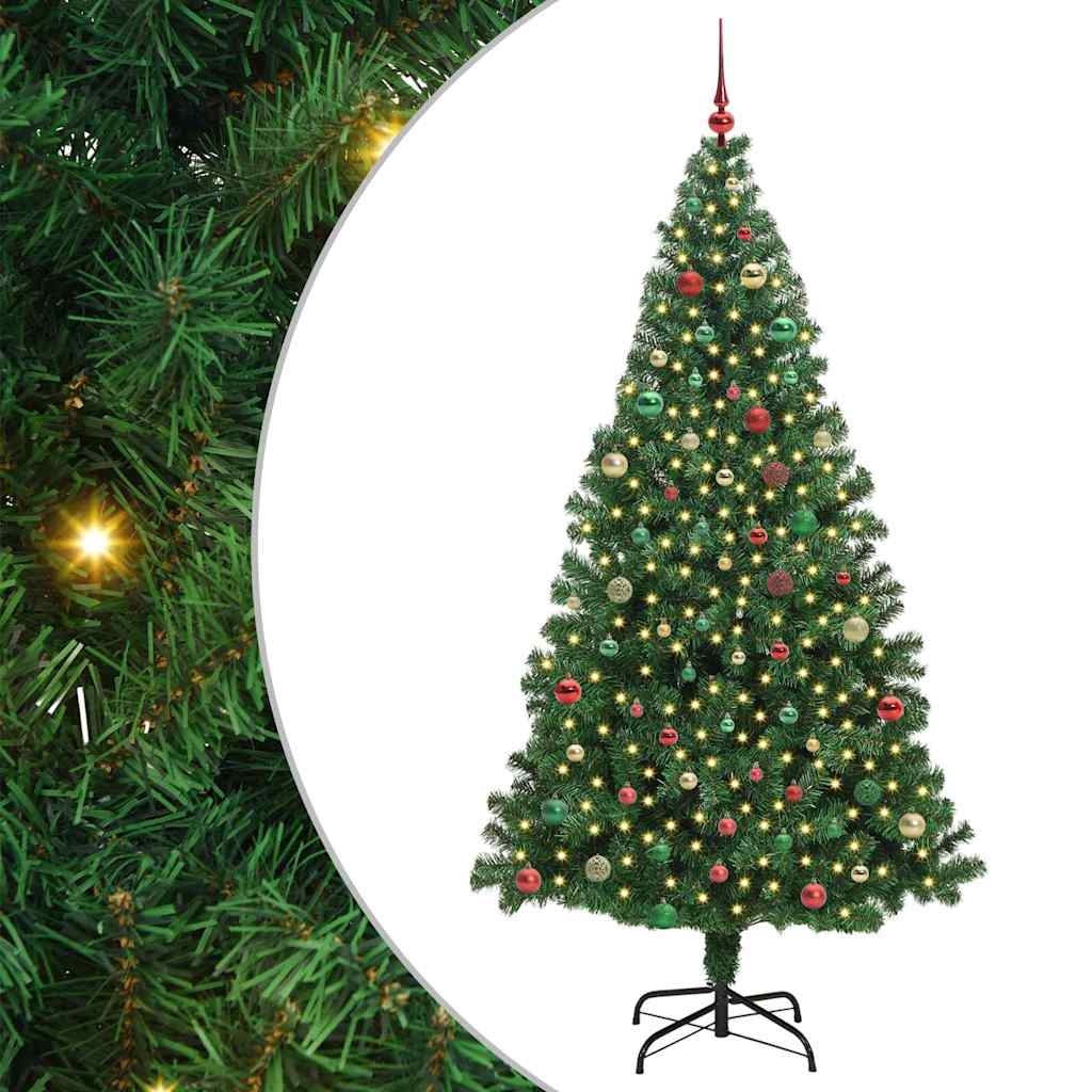 Sapin de Noël artificiel Vert 210 cm PVC, Acier et Plastique