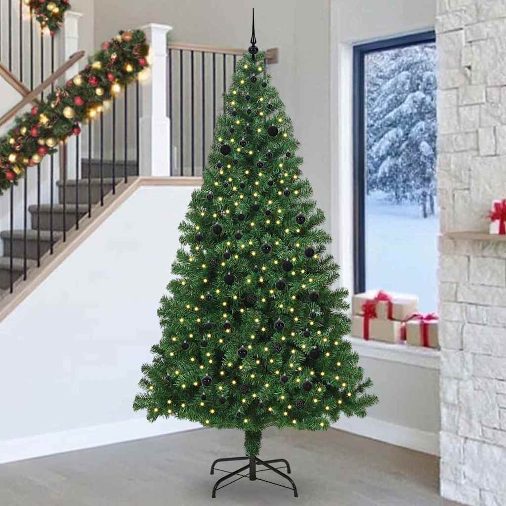 Sapin de Noël artificiel Vert 240 cm PVC, Acier et Plastique