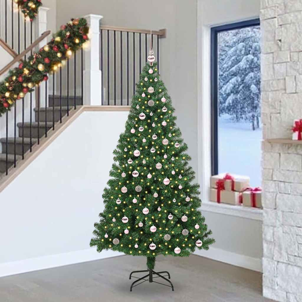 Sapin de Noël artificiel Vert 240 cm PVC, Acier et Plastique