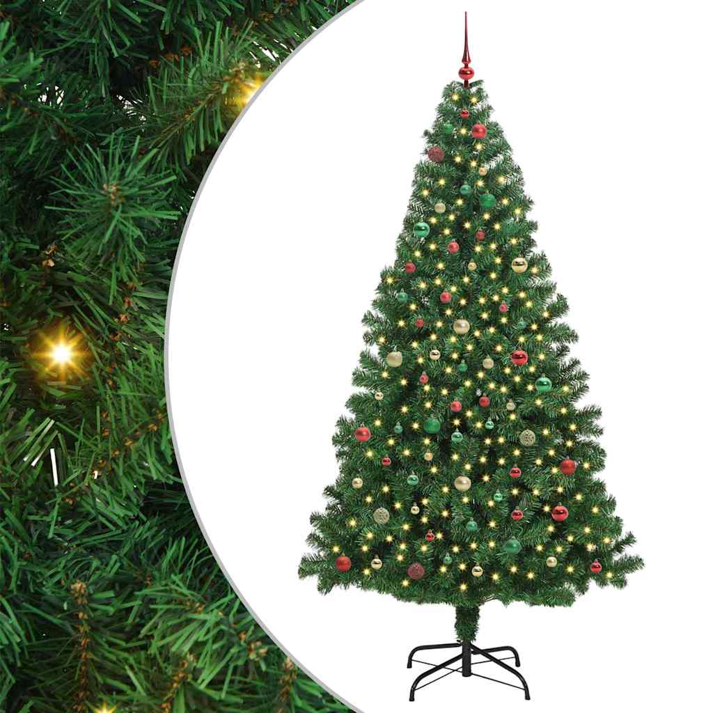 Sapin de Noël artificiel Vert 240 cm PVC, Acier et Plastique