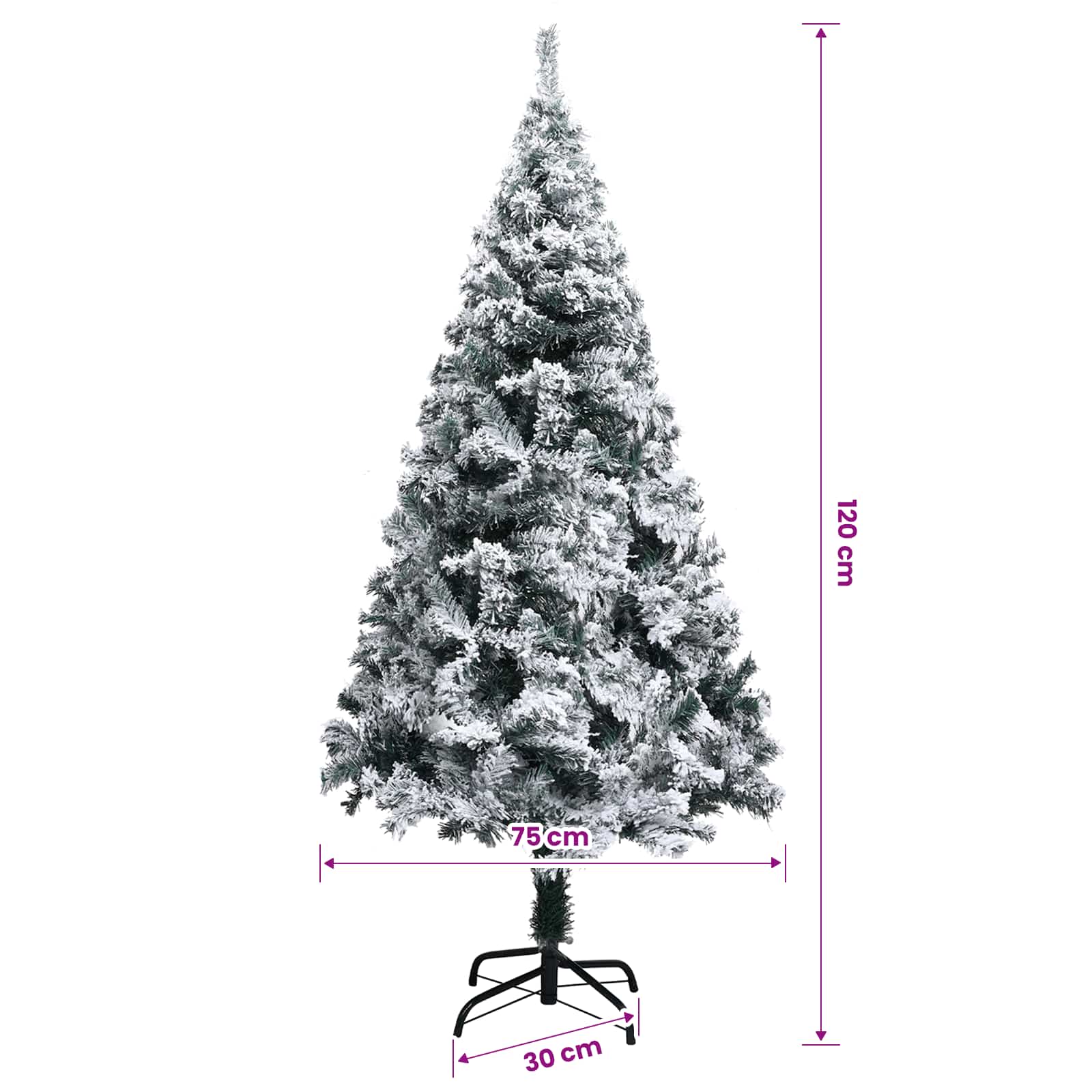 vidaXL Künstlicher Weihnachtsbaum Weiß 120 cm – Bild 15
