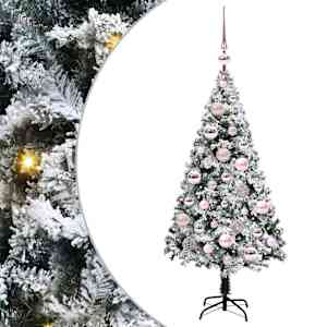 vidaXL Tehisj&otilde;ulupuu koos alusega Valge 120 cm PVC ja Teras ja Plast