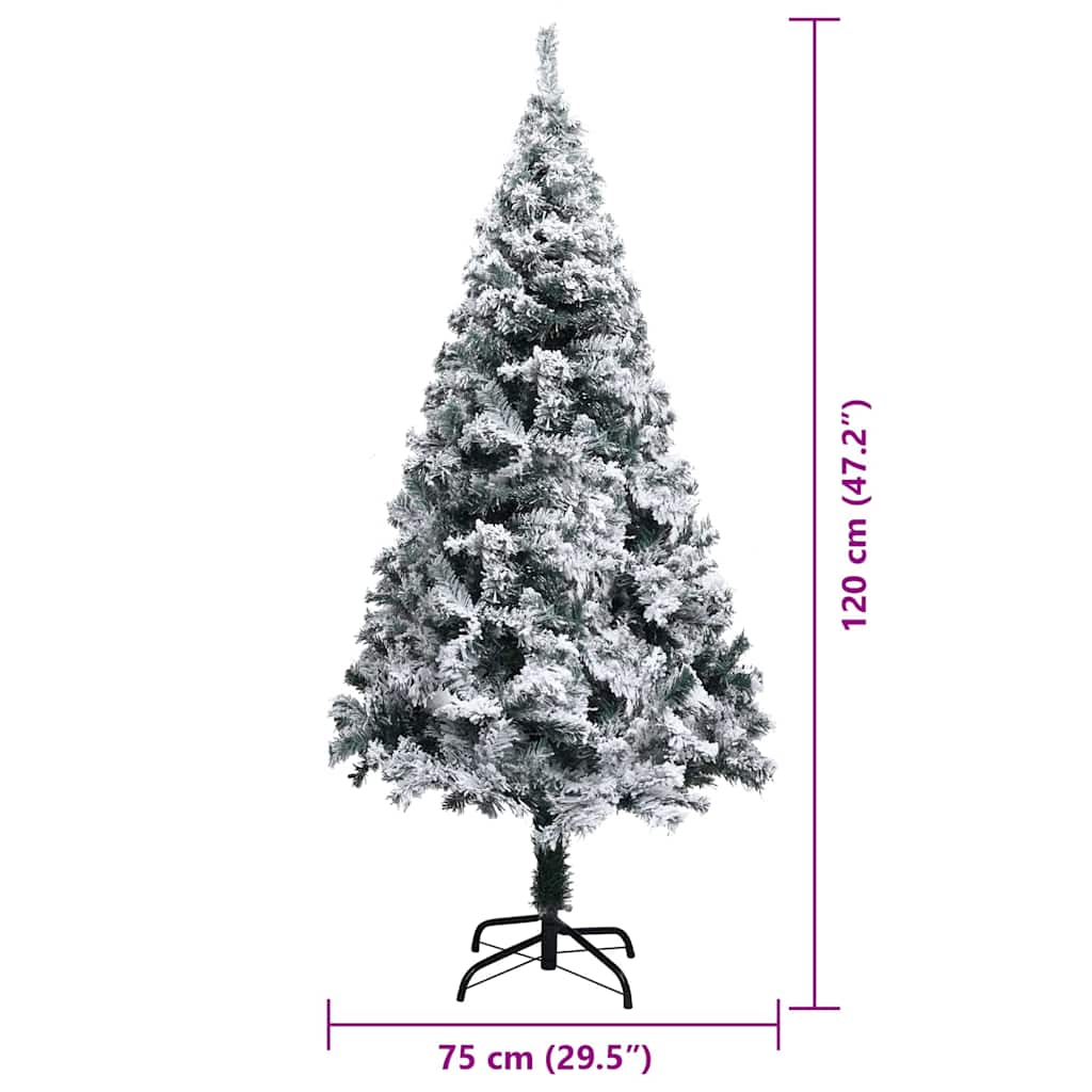Umestno božično drevo Bela 120 cm PVC, jeklo in plastika