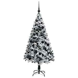 Umělý vánoční stromeček Bílá 150 cm PVC, ocel a plast - obrázek 4
