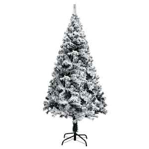 Umělý vánoční stromeček Bílá 150 cm PVC, ocel a plast - obrázek 5