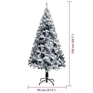 Umělý vánoční stromeček Bílá 150 cm PVC, ocel a plast - obrázek 15