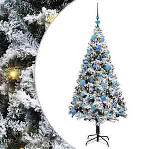 vidaXL Tehisj&otilde;ulupuu koos alusega Valge 150 cm PVC ja Teras ja Plast
