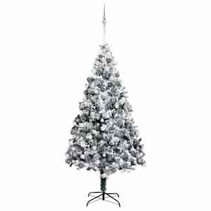 Umělý vánoční stromeček Bílá 180 cm PVC, ocel a plast - obrázek 2