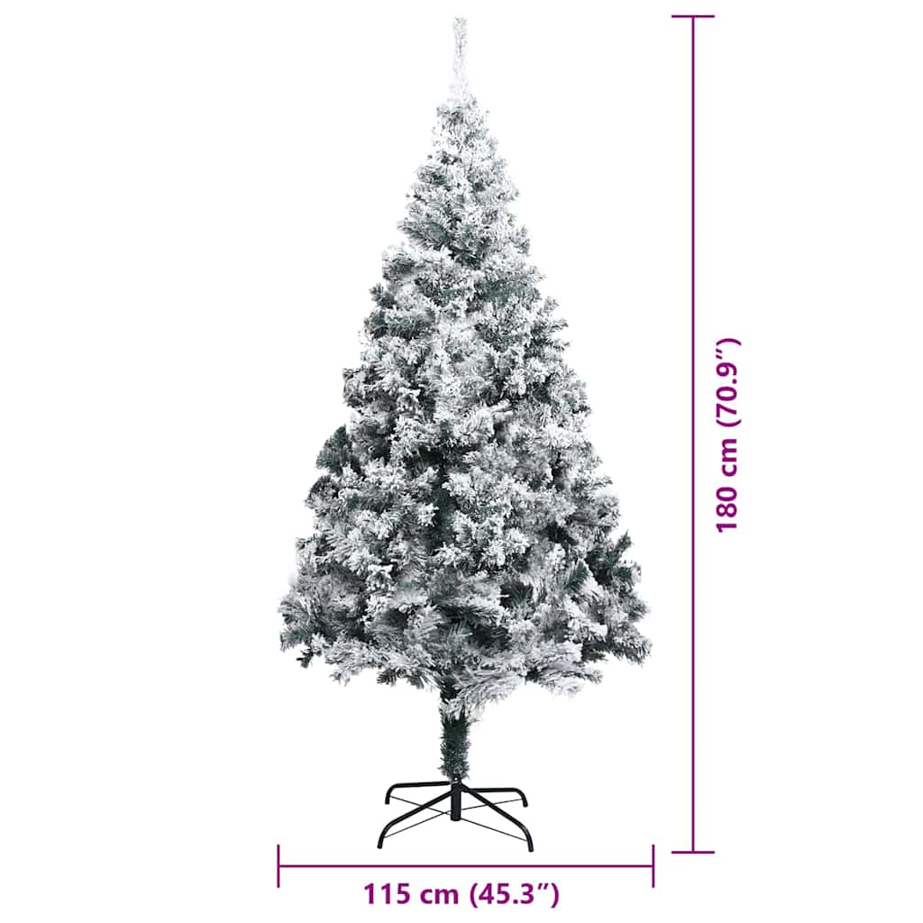 Umělý vánoční stromeček Bílá 180 cm PVC, ocel a plast - obrázek 15