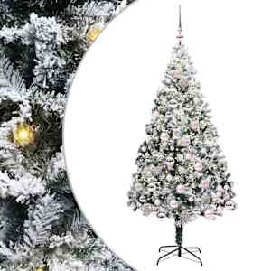 Umělý vánoční stromeček Bílá 180 cm PVC, ocel a plast - obrázek 2