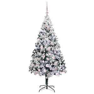 Umělý vánoční stromeček Bílá 180 cm PVC, ocel a plast - obrázek 4