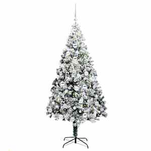 Umělý vánoční stromeček Bílá 180 cm PVC, ocel a plast - obrázek 3
