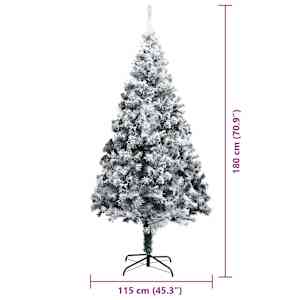 Umělý vánoční stromeček Bílá 180 cm PVC, ocel a plast - obrázek 15