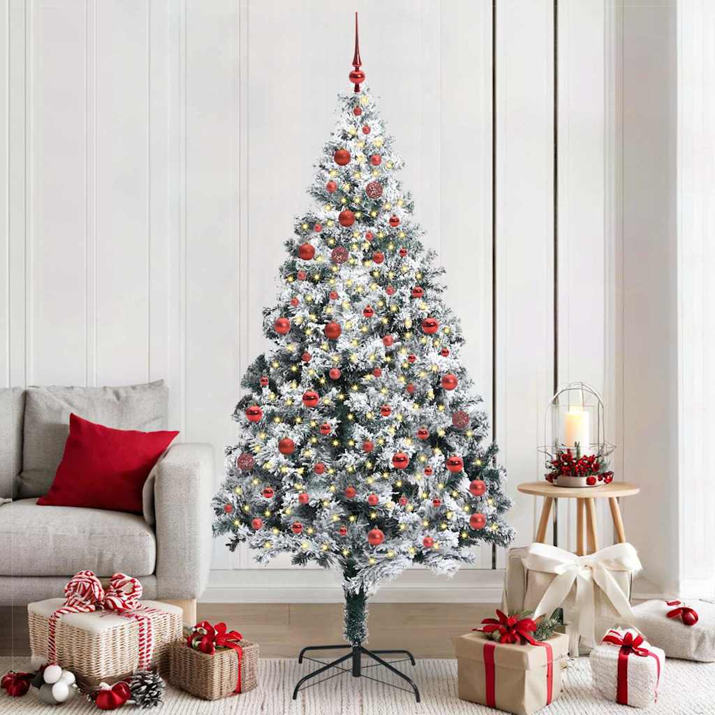 Sapin de Noël artificiel Vert 210 cm PVC, Acier et Plastique