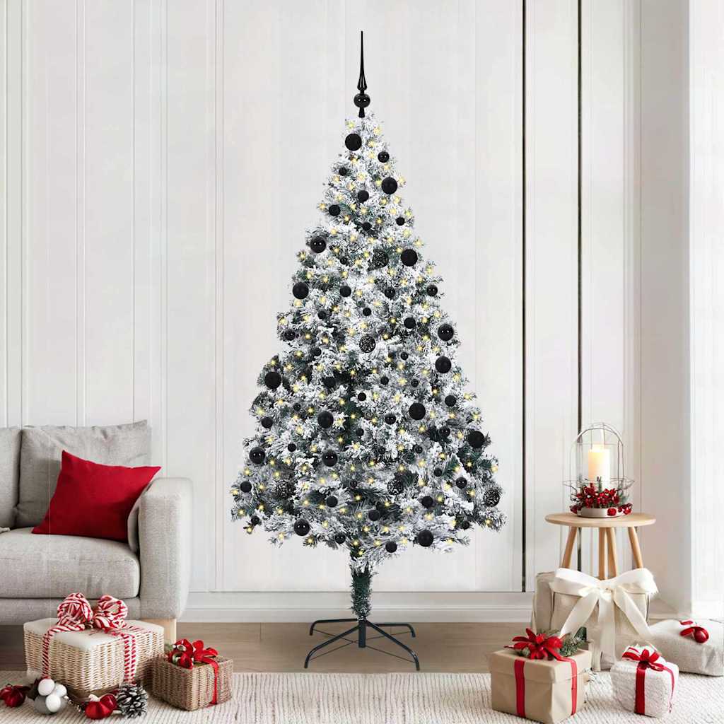 Sapin de Noël artificiel Vert 210 cm PVC, Acier et Plastique