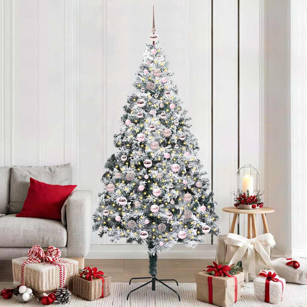 Sapin de Noël artificiel Vert 210 cm PVC, Acier et Plastique
