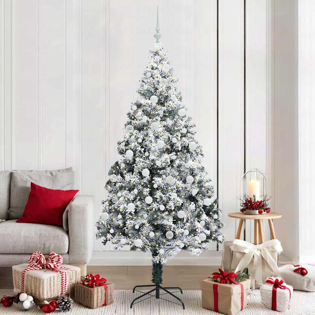 Sapin de Noël artificiel Vert 210 cm PVC, Acier et Plastique
