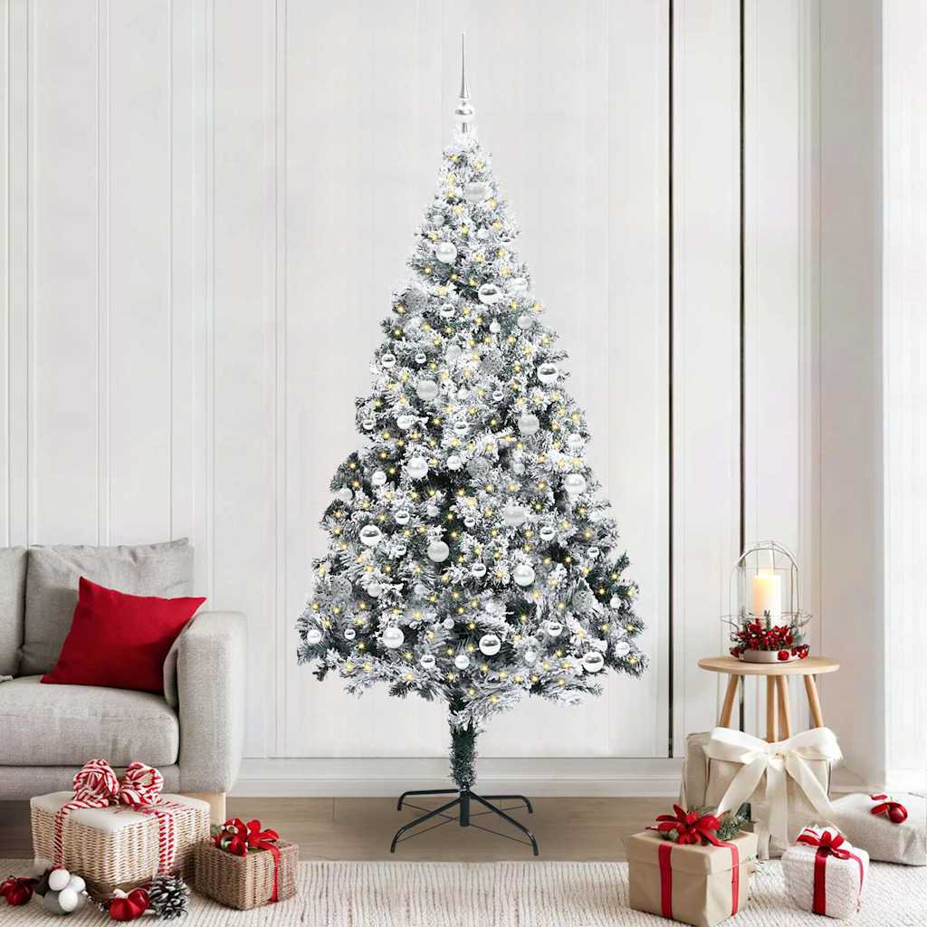 Sapin de Noël artificiel Vert 210 cm PVC, Acier et Plastique