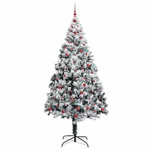 Umělý vánoční stromeček Bílá 240 cm PVC, ocel a plast - obrázek 4