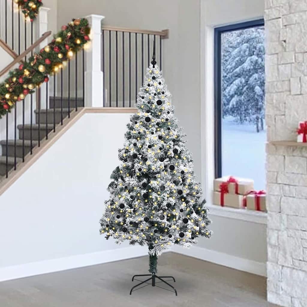 Sapin de Noël artificiel Vert 240 cm PVC, Acier et Plastique