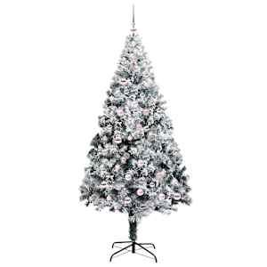 Umělý vánoční stromeček Bílá 240 cm PVC, ocel a plast - obrázek 4