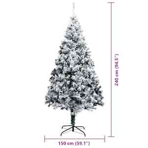 Umělý vánoční stromeček Bílá 240 cm PVC, ocel a plast - obrázek 15