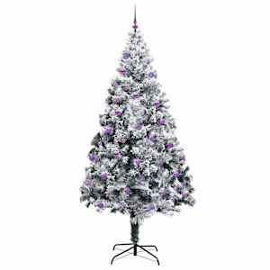 Umělý vánoční stromeček Bílá 240 cm PVC, ocel a plast - obrázek 4