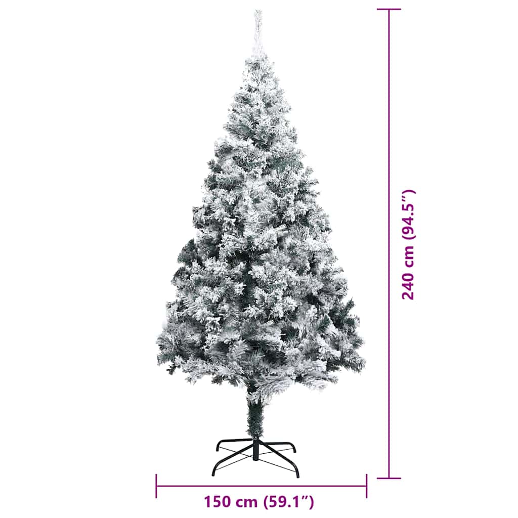 Umělý vánoční stromeček Bílá 240 cm PVC, ocel a plast - obrázek 15