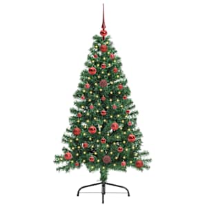 Umělý osvětlený vánoční stromeček Zelená 120 cm PVC - obrázek 3