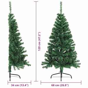 Umělý osvětlený vánoční stromeček Zelená 120 cm PVC - obrázek 15