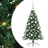 vidaXL Tehis pre-lit j&otilde;ulupuu koos 150 LED-iga Roheline 120 cm PVC