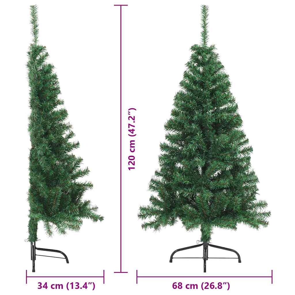 Umělý osvětlený vánoční stromeček Zelená 120 cm PVC - obrázek 15
