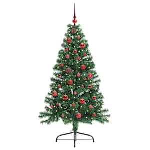 Umělý osvětlený vánoční stromeček Zelená 150 cm PVC - obrázek 3
