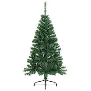 Umělý osvětlený vánoční stromeček Zelená 150 cm PVC - obrázek 5