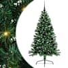 vidaXL Tehis pre-lit j&otilde;ulupuu koos 150 LED-iga Roheline 150 cm PVC