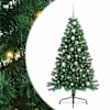 vidaXL Tehis pre-lit j&otilde;ulupuu koos 150 LED-iga Roheline 150 cm PVC