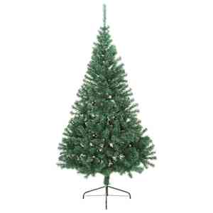 Umělý osvětlený vánoční stromeček Zelená 180 cm PVC - obrázek 3