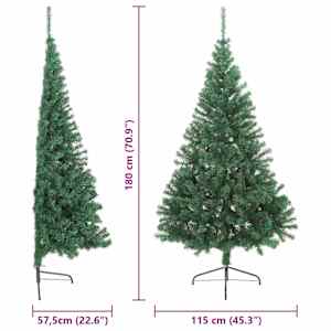 Umělý osvětlený vánoční stromeček Zelená 180 cm PVC - obrázek 9