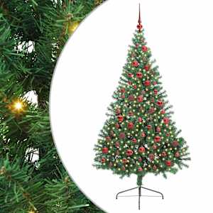 Umělý osvětlený vánoční stromeček Zelená 180 cm PVC - obrázek 2