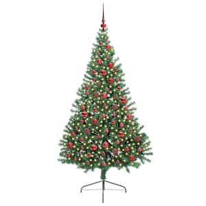 Umělý osvětlený vánoční stromeček Zelená 180 cm PVC - obrázek 3
